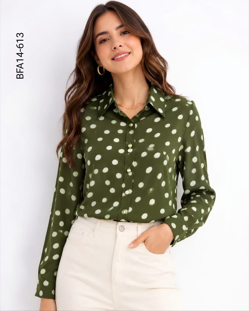 Blusa manga larga estampado lunares N 613