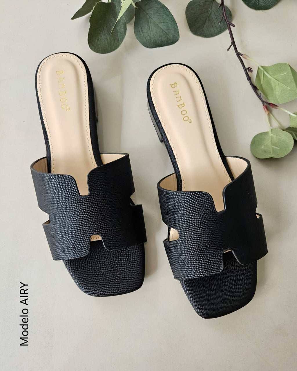 Sandalia tipo mule tacón bajo AIRY