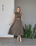 Vestido Midi cuello mock V 1909