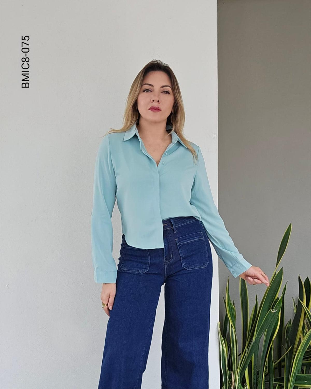 Blusa camisera manga larga  I 075