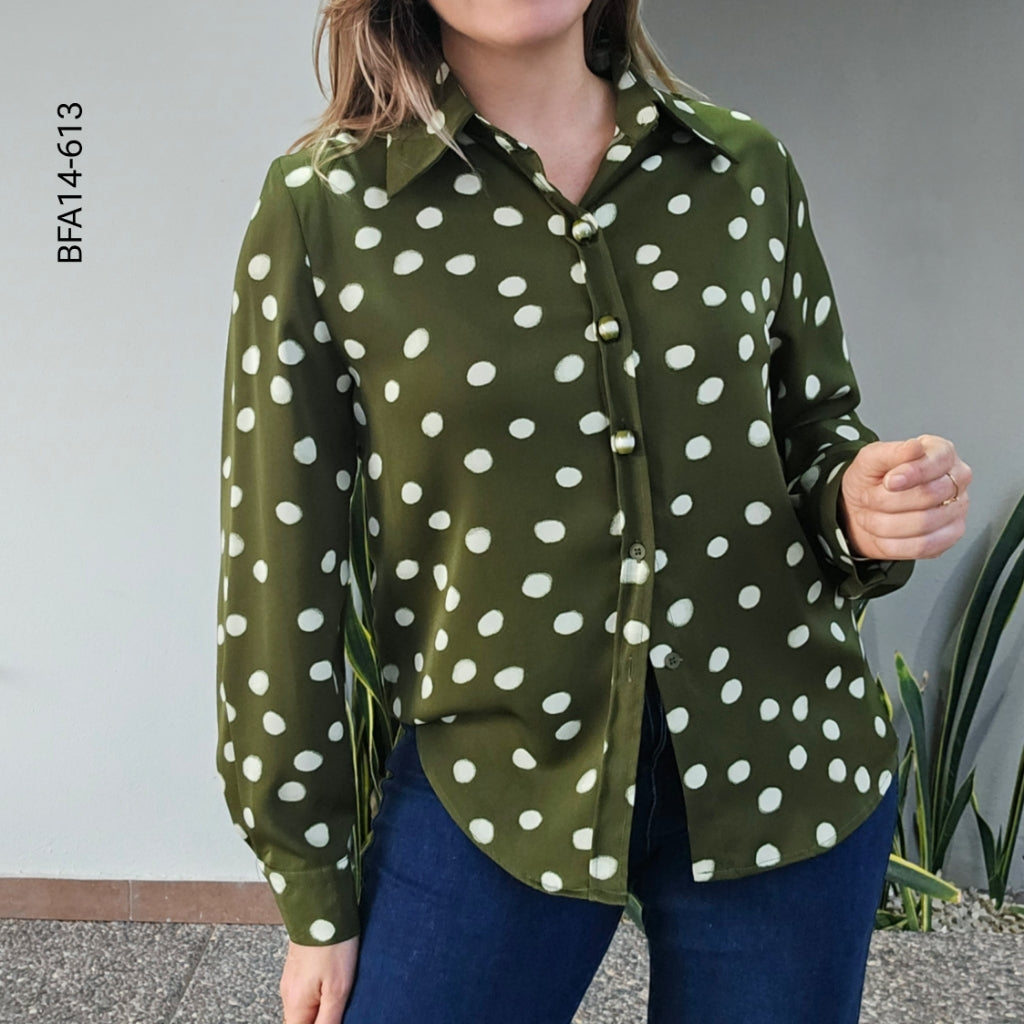 Blusa manga larga estampado lunares N 613